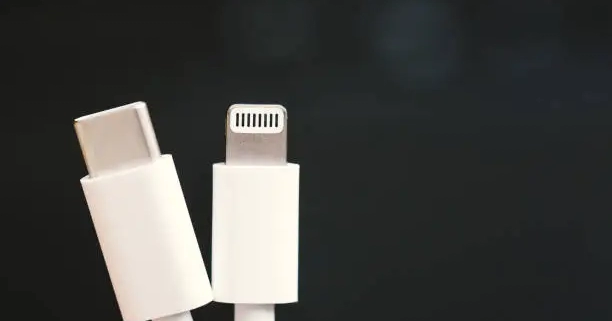 usb-c and lightning cables